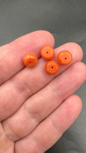 AUTHENTIC UNDYED Antique BEAD CORAL VTG Mediterranean NATURAL TIBET necklace old - Video 1 of 1