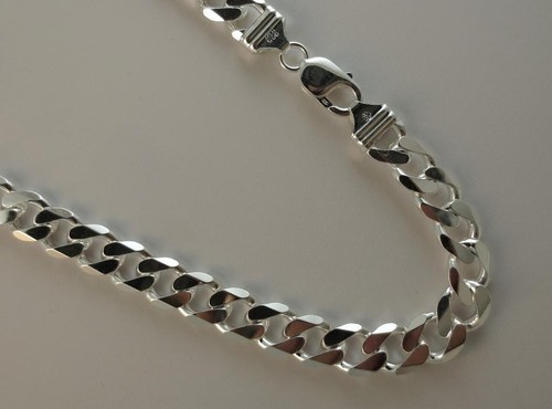 30 inch, Curb Chain, Pure .925 Sterling Silver, (2mm to 13mm) Italian Necklace - Picture 11 of 12