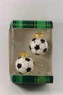 Kurt Adler Sports Collection SOCCER Ball Glass Christmas Ornament