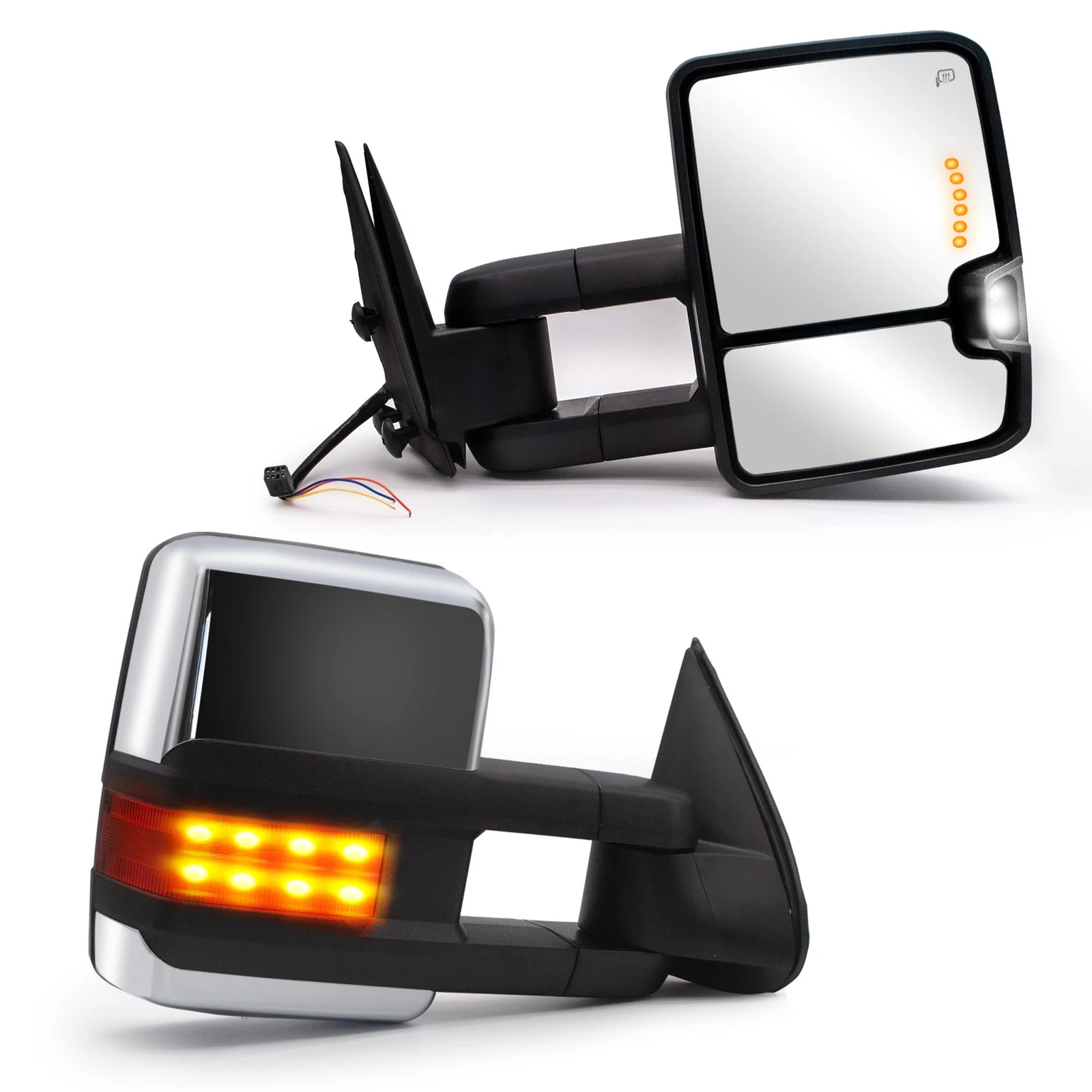 Passenger Side Door Mirror For Chevy Silverado 1500/2500/3500 1999-2007 – Manual Glass, Textured Black, Trailer Tow Type