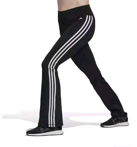 ADIDAS TRAINING ESSENTIALS FLARED LEGGINGS HL0002 WOMEN'S SZ XS BLACK NEW NWT