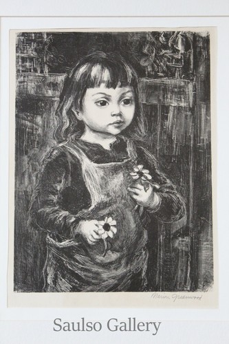 ORIGINAL Marion Greenwood Black-eyed Susan signed lithograph from prominent home - Picture 1 of 5