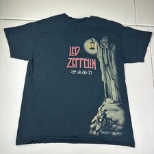 Vintage LED ZEPPELIN Shirt Adult Medium Black Crew Neck Stairway To Heaven Y2K