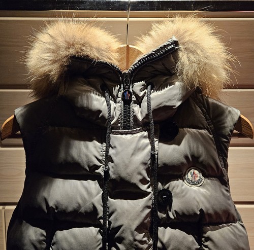 Moncler Daunenweste Damen, Gr. 1/S, Echtpelz, beige, NP 790€ - Bild 7 von 15