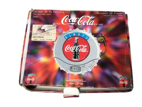 Reproductor de CD Always Coca Cola Discman gris de Akura en caja completo probado funcionando - Imagen 14 de 16