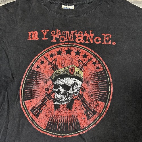 Vintage My Chemical Romance Rock Band Concert T Shirt Size Large M&O Knits - Picture 2 of 9