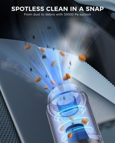 Car Vacuum Portable Cordless, 35000PA High Power Suction & Blower, Wireless Hand - Picture 3 of 7