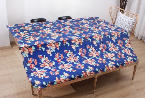 Roller Print On Cotton Fabric Uzbek 5.91' x 6.66' VINTAGE FAST Shipment 14930 - Picture 3 of 8
