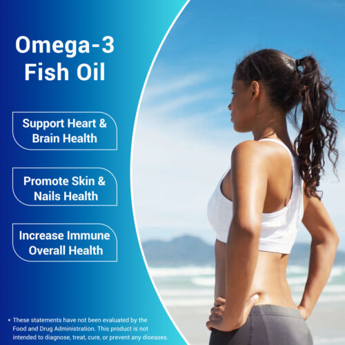 2 Pack Triple Strength Omega 3 Fish Oil Pills 120 Capsules 3000mg w/ EPA & DHA - Picture 7 of 10
