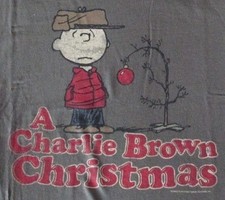 Peanuts Christmas T-Shirt SS 'A Charlie Brown Christmas' Brown Men's Large