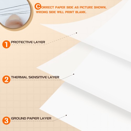 100 rollos de papel térmico de recibo de tarjeta de crédito de 2 1/4" x 85' para máquina POS - Imagen 6 de 8