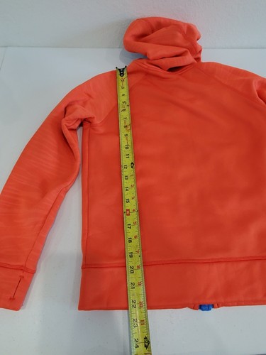 UNDER ARMOUR STORM Hoodie YLG Loose Cold Gear Tangerine Orange Sweatshirt - Picture 11 of 12