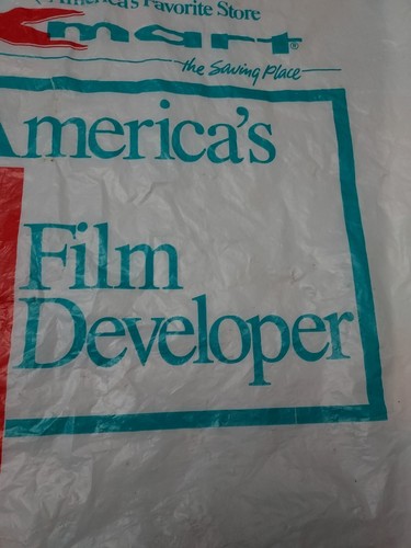80s K-Mart Store Shopping Plastic Bag #1 Film Developing Advertising Vtg BIG - Picture 3 of 12