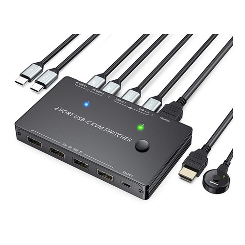 TYPE-C KVM-Umschalter 2-in-1-out USBC KVMHD-Umschalter 4K60Hz - 第 8/8 張圖片