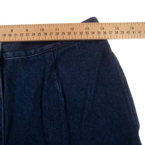 Bechamel High Rise Straight Blue Jeans Womens Medium M 100% Cotton Elastic Sides - Picture 2 of 8