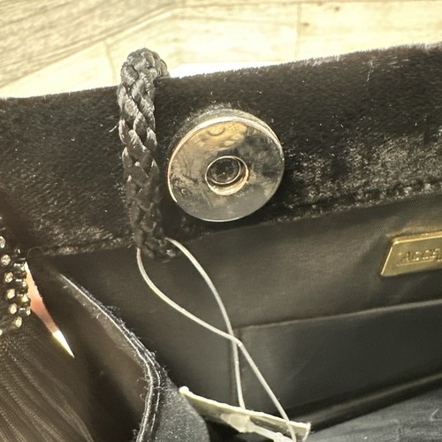 Único Bolso sin asas de terciopelo negro Bolso de hombro Cartera Noche Borla Brillante Formal Baile de graduación - Imagen 9 de 11