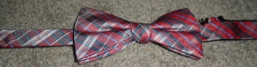 Stafford Pink Multicolor Plaid Adjustable Pretied Bow Tie Handmade NWT - Picture 6 of 6