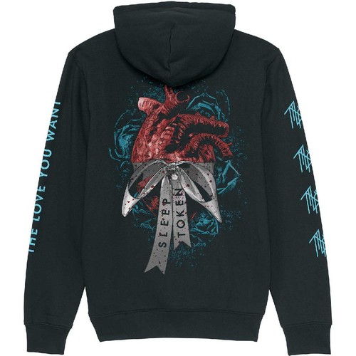 Felpa con cappuccio pull over nera Sleep Token The Love You Want Heart NUOVA UFFICIALE - Foto 2 di 2