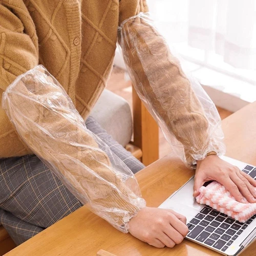 100 Pcs Waterproof Oversleeves Disposable Sleeve Cuff  Cleaning Home Accessories