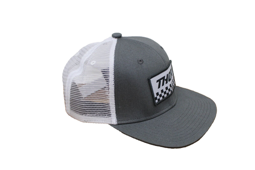 Cappello a scacchi Thor Motorcross grigio/bianco OSFA - Foto 2 di 6