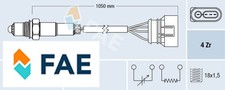 FAE 77134 Lambdasonde Lamdasonde für Audi für Toyota für VW 