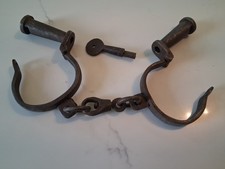 Vintage Iron Hand Forged Handcuffs Old Iron Handcuffs Prison Shackles