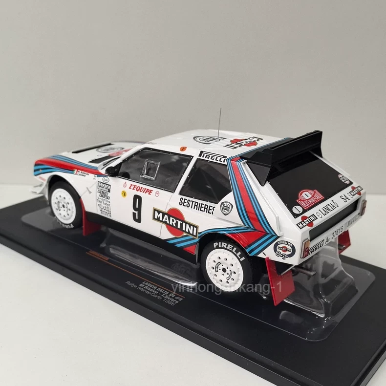 IXO 1:18 LANCIA DELTA S4 #9 1986 Lancia Martini librea modelo de coche de carreras Foto 2 de 4