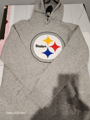 Men's Team Apparel Pittsburgh Steelers Primary Logo Fitted Hoodie - Picture 3 of 5
