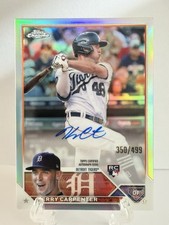2023 Topps Chrome #RA-KCA Kerry Carpenter Rookie Auto Refractor /499
