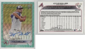 2022 Topps Chrome Rookie Aqua Wave Refractor /199 Kyle Muller #RA-KM Auto RC