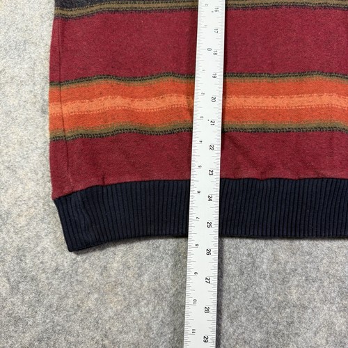 Structure Grandpa Core Vintage Sweater Vest Men's Large Multi-Striped Cardigan - Picture 7 of 8