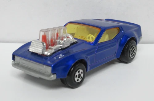 1973 Matchbox Lesney Rolamatics Blue Ford Mustang Piston Popper #10