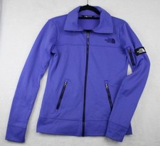 The North Face Jacket Womens Small Purple Full Zip Fleece Stand Collar Pockets