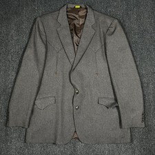 Mesquite Western Blazer Mens 48L Brown Vintage Niver Western Wear Sport Coat USA