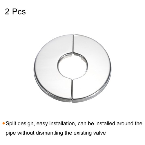 Wand Split Flansch 2 Stück 304 Edelstahl Rund Rosette Platte für 22 mm Rohr - Bild 3 von 5