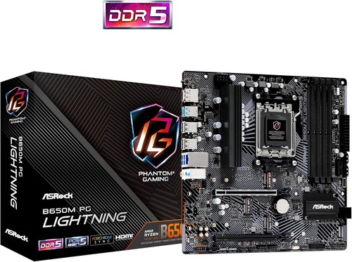 ASROCK B650M PG Lightning AM5 mATX DDR5 - Zdjęcie 3 z 9