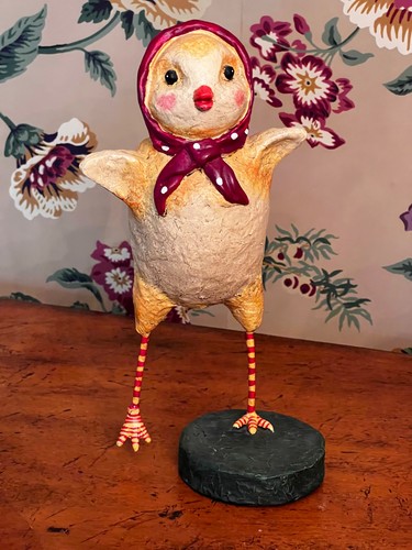 RARE! Vintage Early Lori Mitchell Large Balancing Easter Chick Chicken MINT! - Picture 9 of 9