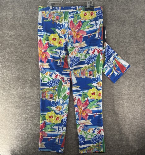Polo Golf Ralph Lauren Tailored Fit Pants Mens 36x34 Floral Riviera Yachting NWT - Picture 10 of 10