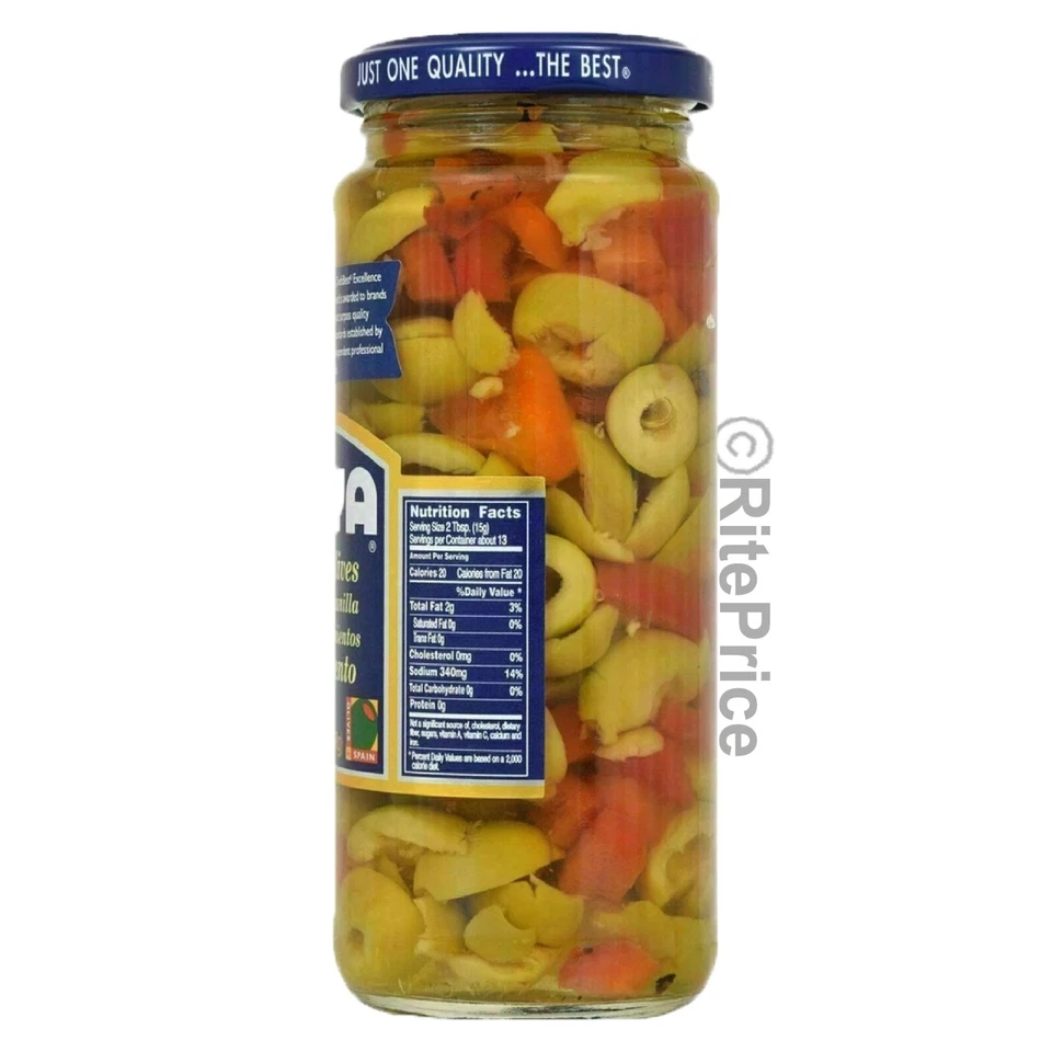 Goya Alcaparrado Manzanilla Aceitunas Pmientos y Alcaparras 3.25 Oz.(Pack de 3)- Envío Gratis Foto 4 de 4