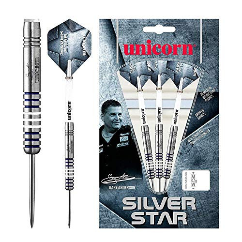 Juego de dardos punta de acero | Gary 'The Flying Scotsman' Anderson Silver Star | - Imagen 1 de 5