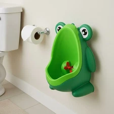 Compact Frog Potty Urinal with Suction Cup for Boys Aged 1-6 - Fun Training