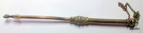 Antique Russian Ornate Sterling Silver Yad Hand Torah Pointer Judaica Ritual Art