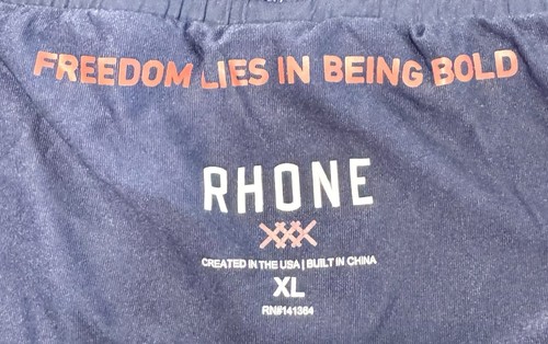 Rhone Shorts 7" Mens XL Blue Camo Stretch Mako Tech Gym - Picture 6 of 6
