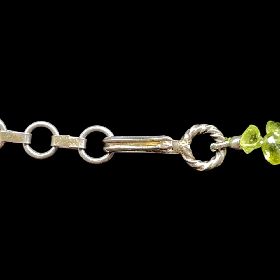 Natural Peridot Beads Necklace Multi Strand Faceted Briolette Gemstone Jewelry - Image 3 of 4