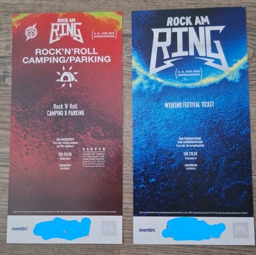 Rock am Ring 2025 Weekend Festival Ticket und Rock'n'Roll Camping