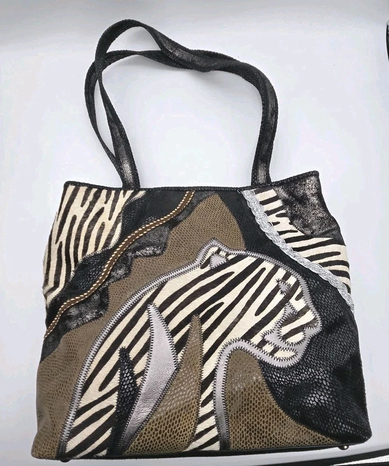 Bolso de Mano Sharif Legacy Couture Bobbi's Artístico 3D Cuero Tigre Negro Cobre Foto 2 de 4