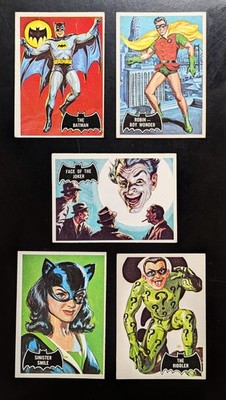 1966 TOPPS BATMAN (BLACK BAT) COMPLETE SET #1 - #55 **VERY NICE CONDITION*