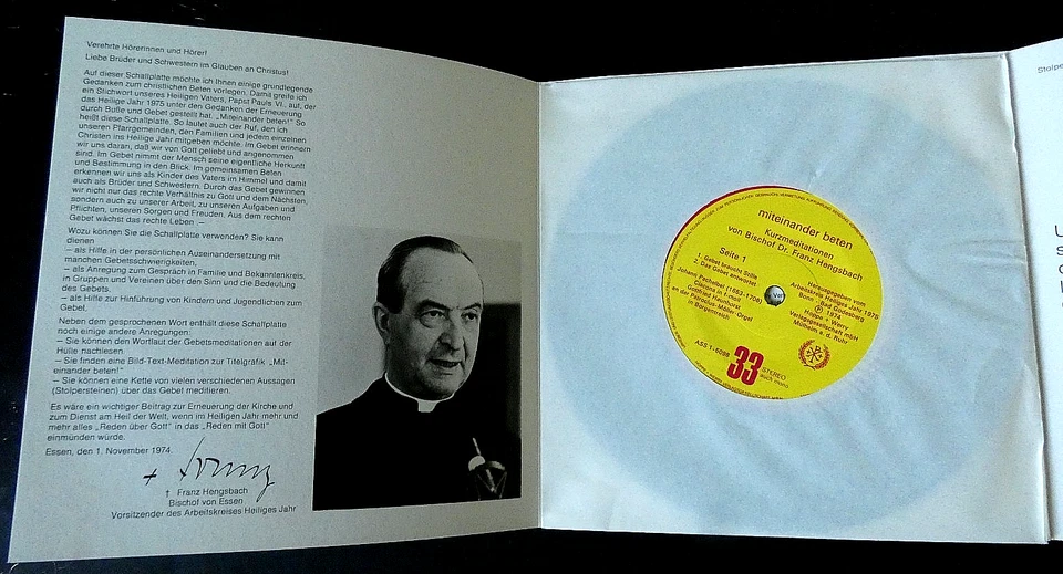 miteinander beten Heiliges Jahr 1975 Bischof Hengsbach Kurmeditationen NEUWERTIG - Bild 3 von 4