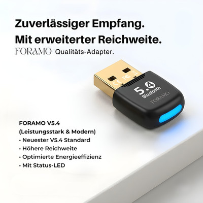 Bluetooth 5.4 USB Adapter 5.3 Stick für PC Laptop Dongle Transmitter Plug & Play