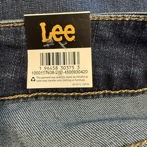 Neu mit Etikett Lee 20W Bermuda mittelhohe Shorts legendär Übergröße 8" Schrittlänge Dark River - Bild 6 von 19
